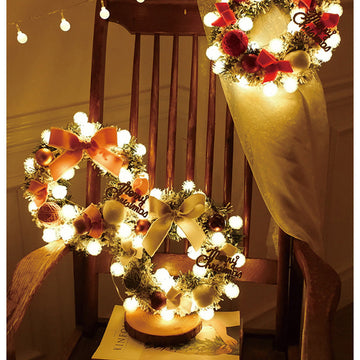 Multicolor Christmas Pendant LED Light String Wreath