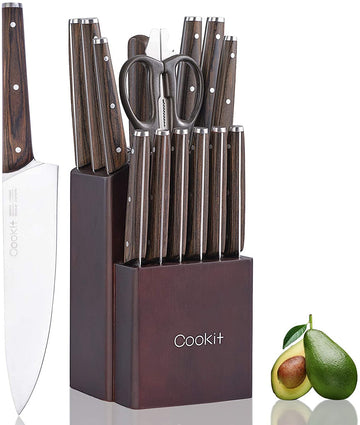 15 Piece Stainless Steel Kitchen Knife Sets